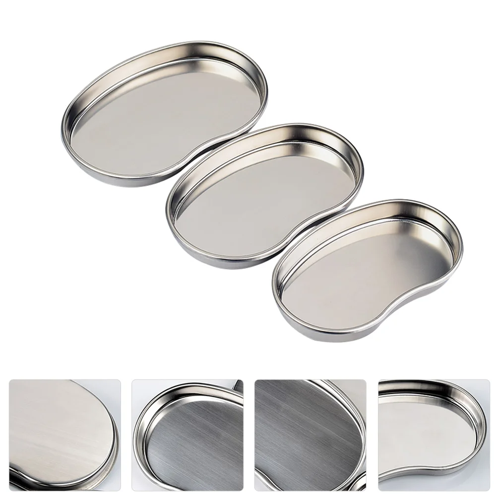 

Tray Holder Stainless Steelstorage Beauty Cotton Plates Makeup Equipment Needle Metalsalon Earringsurgical Flatplatter