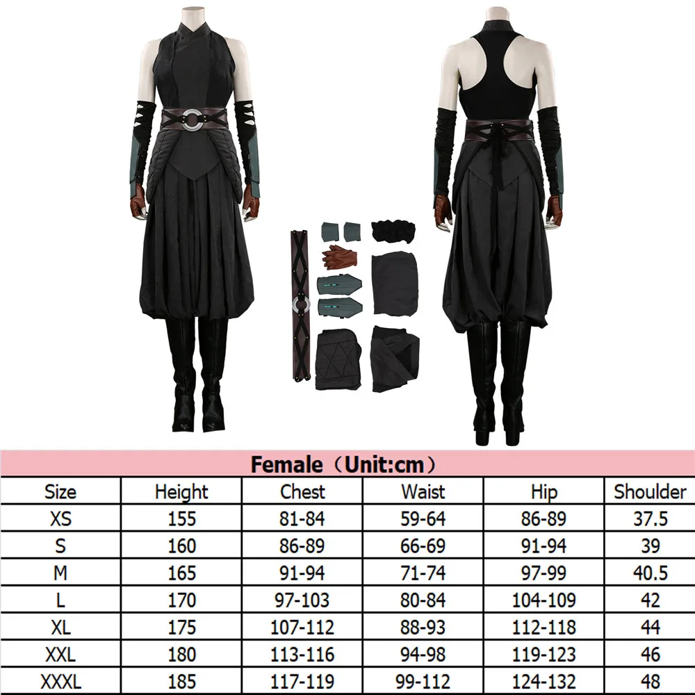 Головной убор для косплея асоки на Хэллоуин Женский костюм с топом юбкой и поясом
