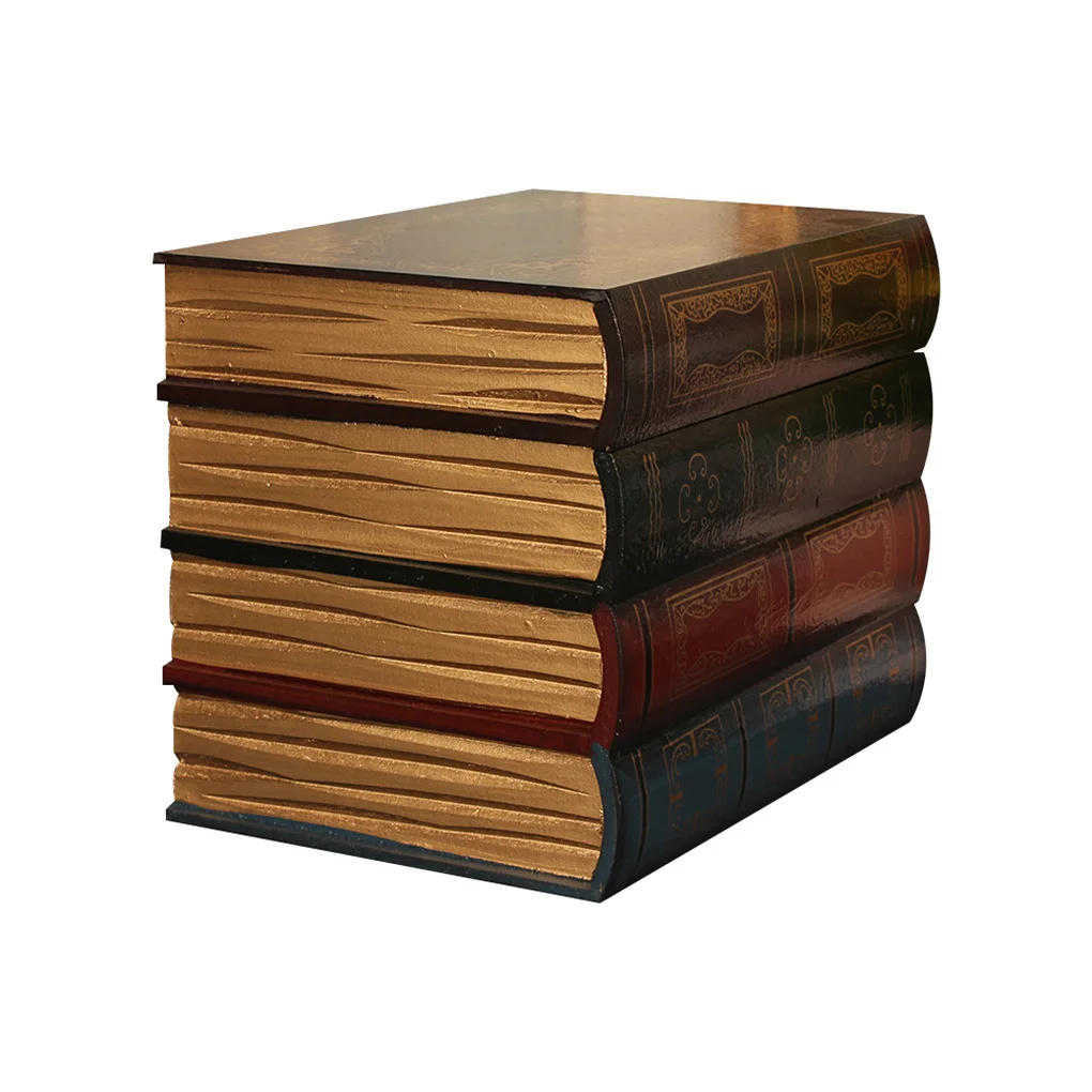 

Retro Fake Book Storage Box Ornament Simulation Book Decoration Office Sundries Organizer Photo Prop