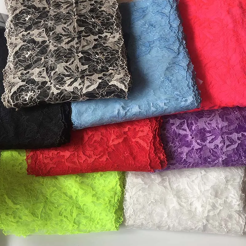 20 ярдов винтажная двухцветная вышитая кружевная бейка из мягкой ткани