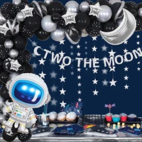 funmemoir two the moon 2nd birthday party decorations space theme party supplies balloon garland arch kit astronaut foil balloon