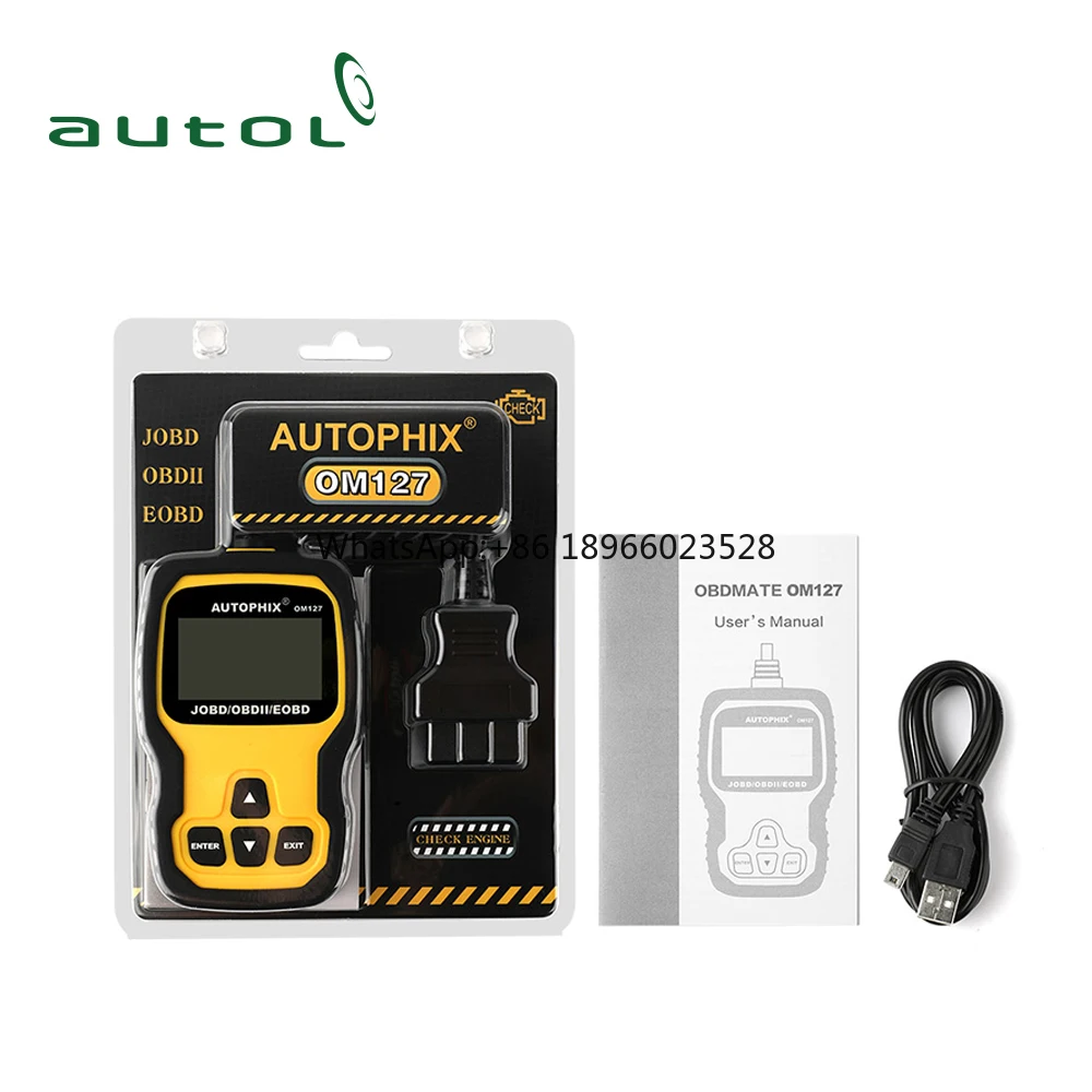 Автоматический считыватель кодов OM127 OBD2 EOBD диагностический сканер JOBD