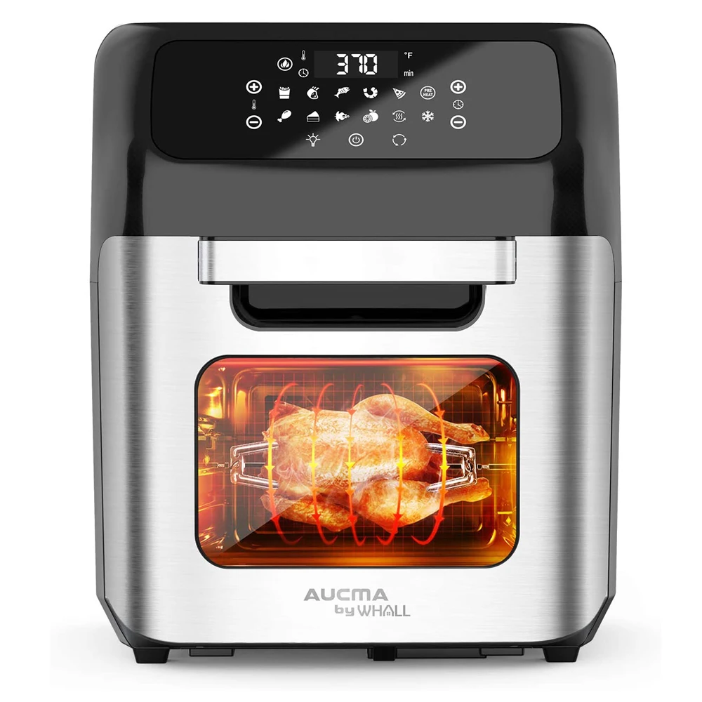 

Whall 1700W Electric Air Fryer Toaster Oven 13Qt Family Rotisserie Oven for Baking,roasting, Dehydrating,with Accessories