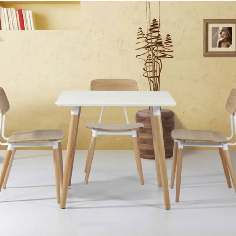 

Solid Wood Dining Chair Cafe Tea Shop Restaurant Leisure Table and Chair Combination Simple Adult Backrest Curved Wood Chair