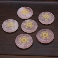 6pcs hot sale natural chakra stones healing reiki multidimensional tatron cube rose quartz healing natural stone divination