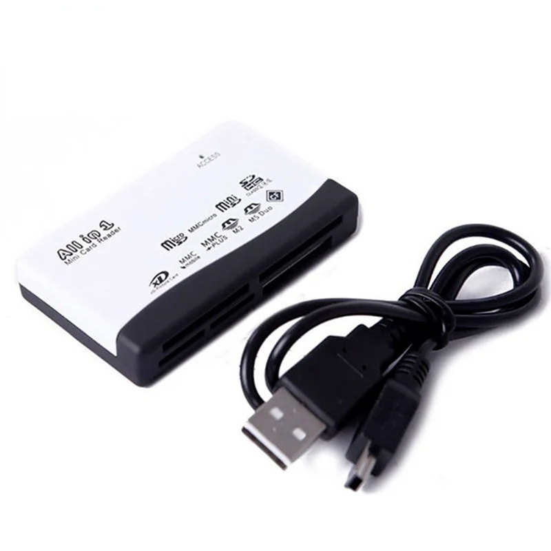 

Card Reader USB 2.0 TF Memory Card Reader Fast Data Transmission All In One Card Reader Support TF CF SD Mini SD MS XD