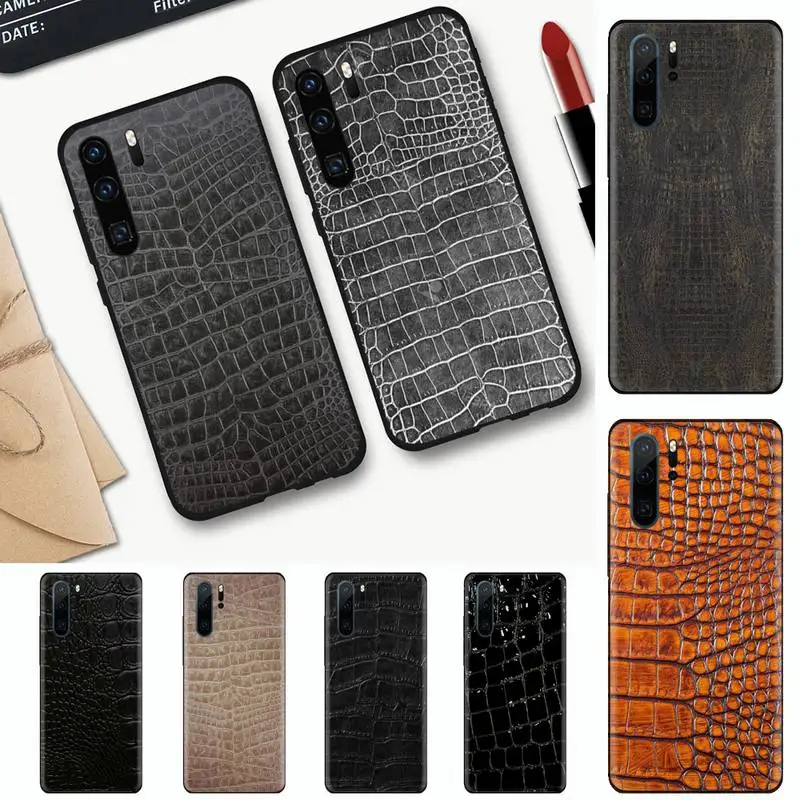 

crocodile leather Phone Case For Huawei honor Mate mate P 10 9X 10i 20 30 40 y7 nova 5t lite pro p smart 2019