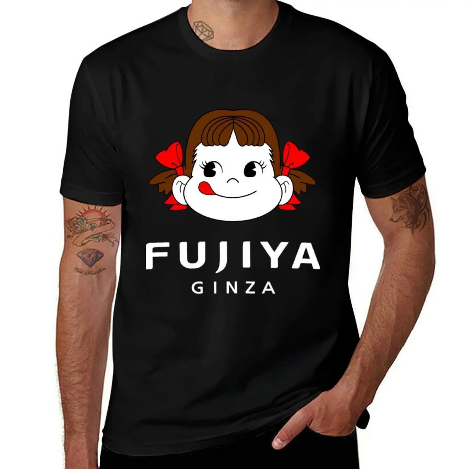 Фото Футболка Milky Peko-chan Ginza, прочная повседневная рабочая футболка №1
