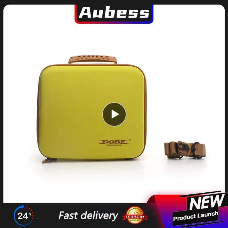 

Удобная переносная сумка для игровой консоли желтая и коричневая сумка для хранения игровой консоли многофункциональная сетчатая сумка на молнии для хранения Eva