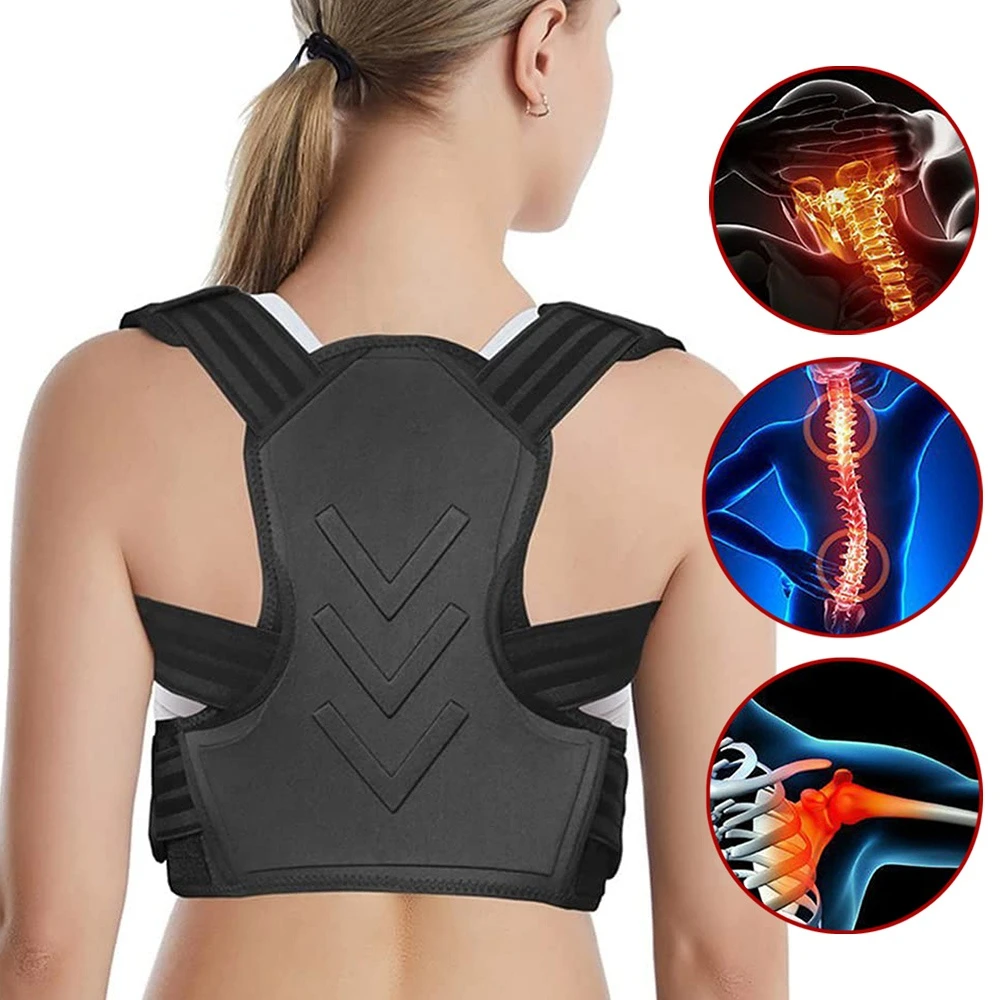 

Adjustable Full Back Posture Corrector Corset Shoulder Lumbar Spine Support Straightener for Men Women Hunchback Reshape Body