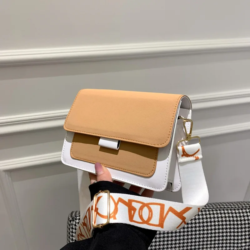 

Small Classic Bags for Women Fashion Female Shoulder Bag Wide Straps Flap Crossbody Bag for Women 2022 Trend Simple Handbag