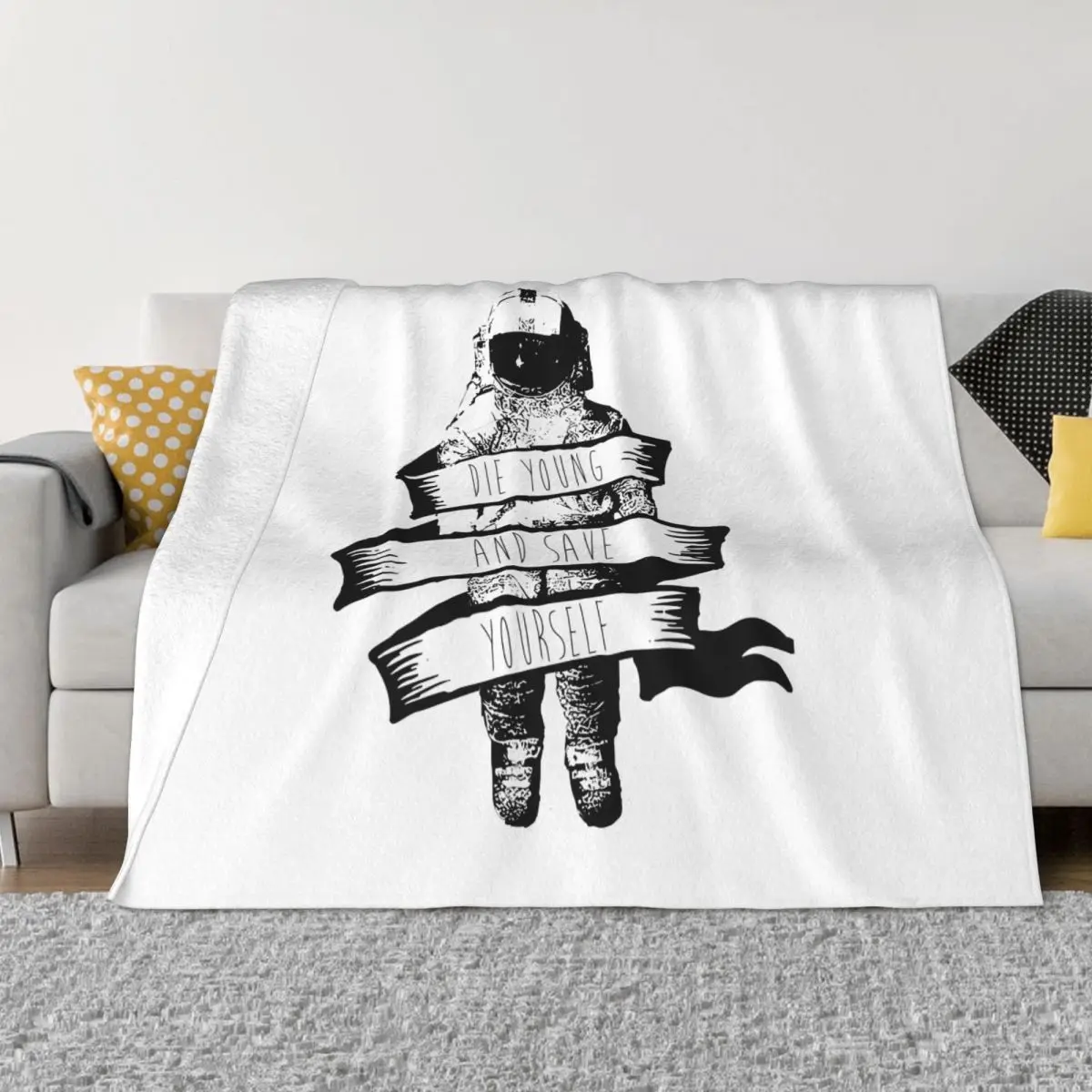 

Ribbon Wrap Astronaut Blanket Bedspread Anime Soft Bed Blanket Bedding Baby Blanket Outdoor Travel Portable Wind Blanket Fluffy