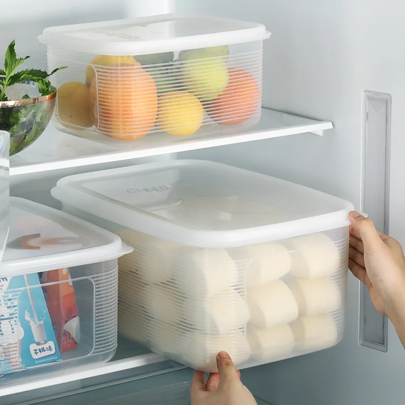 

5/9/15L Food Fresh Keeping Fruit Storage Box Refrigerator Food Storage Container with Lid Sealed Crisper Organizer Case