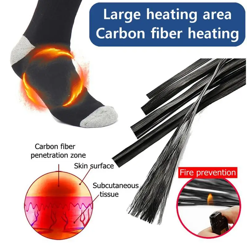 

Skin-friendly Electric Hot Socks 40-50°c Cotton Electric Heated Socks Elasticity Unisex Heating Equipment Thick Feet Warmer Soft