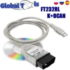 10 шт.лот K + CAN кабель диагностический интерфейс для BMW K DCAN Поддержка K линии с переключателем FTDI FT232RL