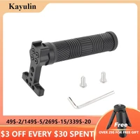 kayulin camera cage handle grip rubber with top cold shoe base for dslr video camcorder action stabilizing top handle