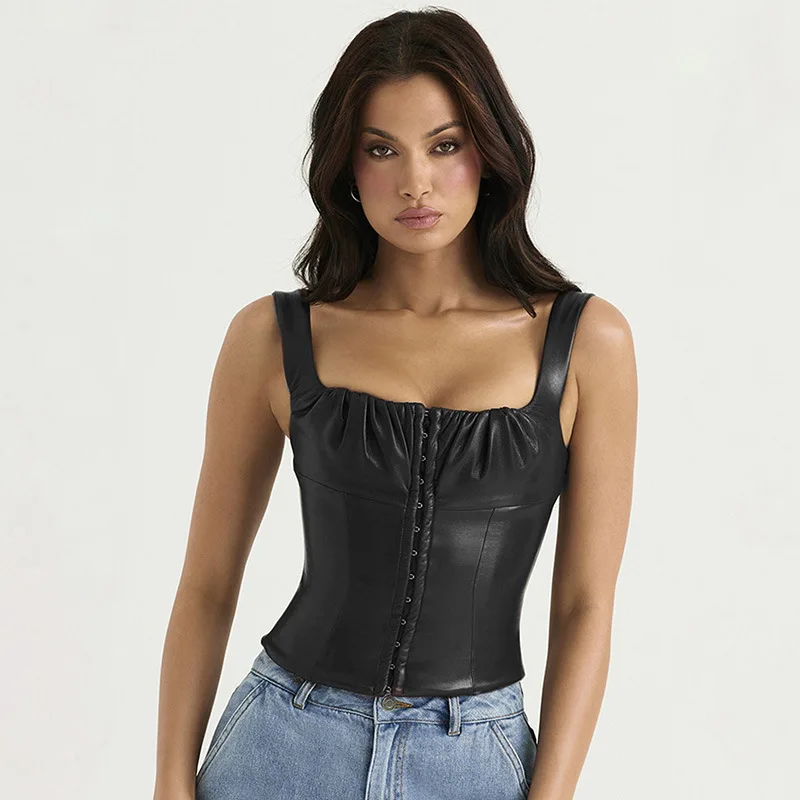 Townlike облегающий корсет из искусственной кожи для ночного клуба сексуальный