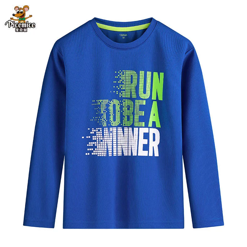 

Быстросохнущая Спортивная футболка для мальчиков, одежда с длинным рукавом, весенние детские топы, детская одежда для подростков