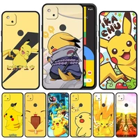 case cover for google pixel 5a 4a 3 4 xl 5 6 pro 4g 5g official bag full armor luxury capa soft capinha anime pokemons art
