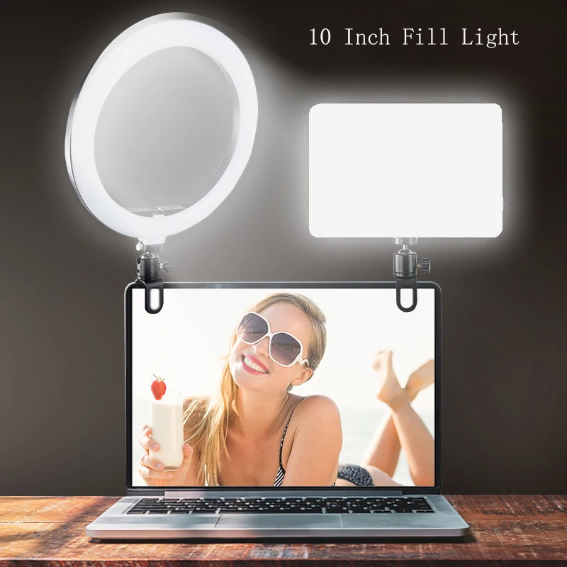 

Video Conference Lighting,10" Selfie Ring Light with Clamp Mount for Video Conferencing,Webcam Light with 3 Light Modes&10 Level