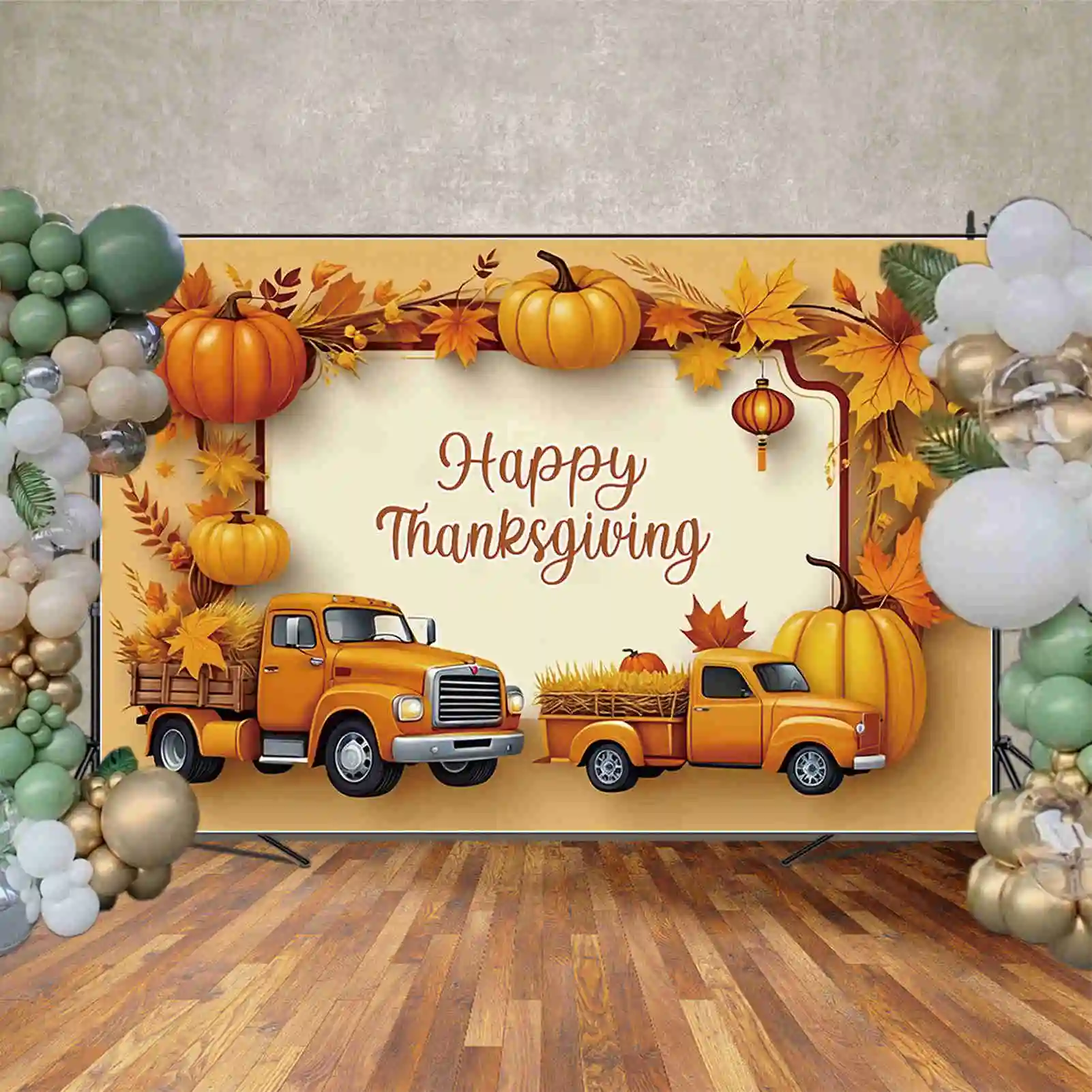 MOON.QG 2025 счастливая фотография задний плакат Осенняя Тыква грузовик фотостудия