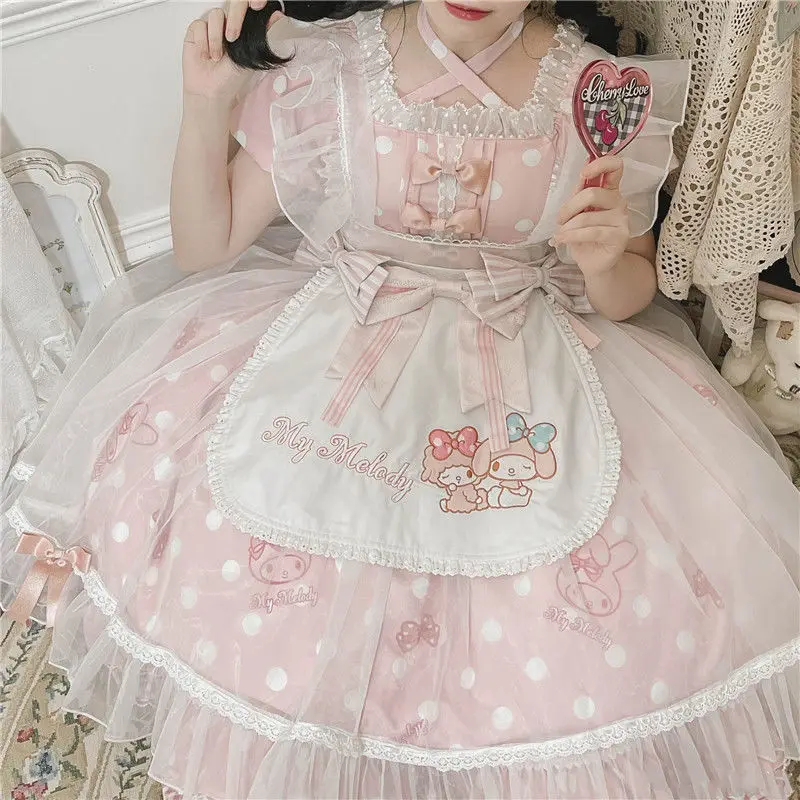 Sweet Lolita Dress Cute Cartoon Print Japanese Kawaii Princess Lolita Dress Tea Party Gothic Dress Kawaii Dress Lolita OP Dress