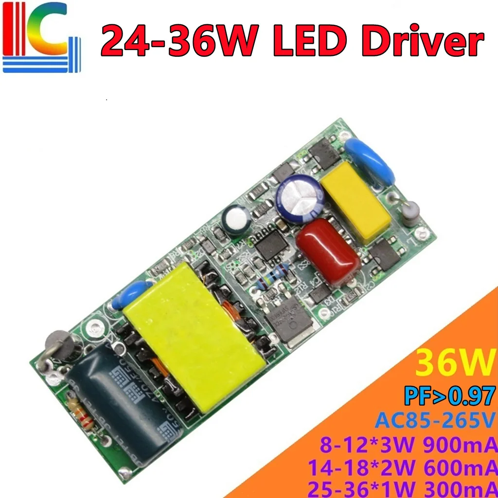

12W 15W 18W 24W 30W 36W LED Bulb Lamps Driver AC85-265V Power Supply Adapter 250mA 300mA 350mA 450mA 600mA 650mA 800mA 900mA