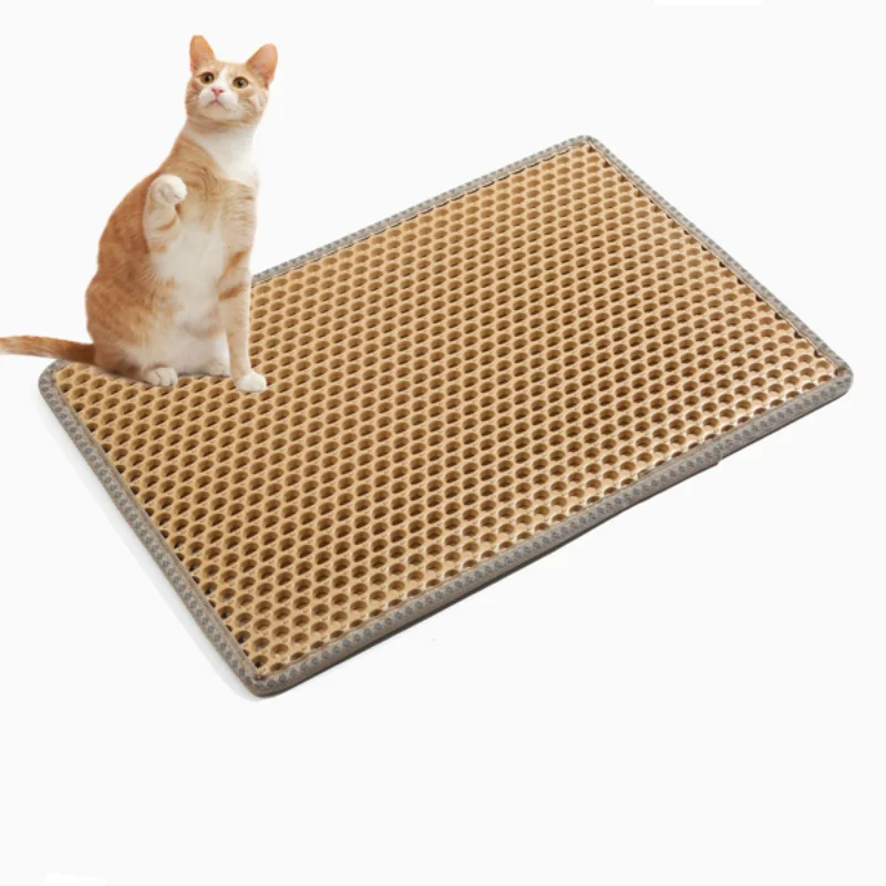 

Cat Litter Mat\ Kitty Litter Trapping Mat\ Double Layer Mats with MiLi Shape Scratching Design\ Urine Waterproof\