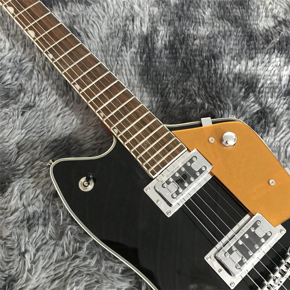 High-quality custom small grid Swiss electric guitar Mini jazz JAZZ HH pickup mahogany body