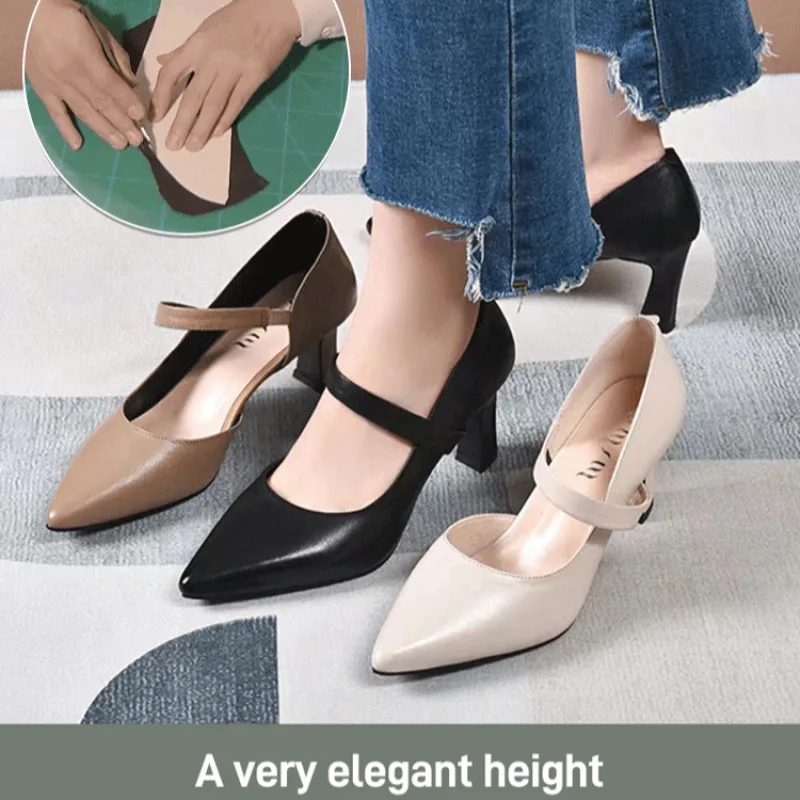 

New Women's Leather High Heel Sandals for Spring and Summer