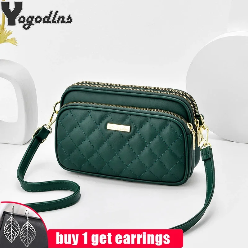 

PU Leather Small Shoulder Crossbody Bag Female Shell Luxury Design Purse and Handbags For Women Simple Quilted Phone Satchels