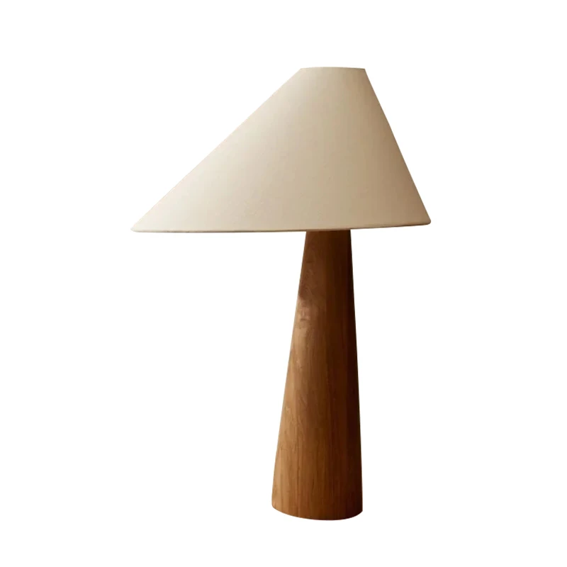 

Solid wood floor lamp living room Japanese retro tea room bedroom bedside log wind study creative desk lamp