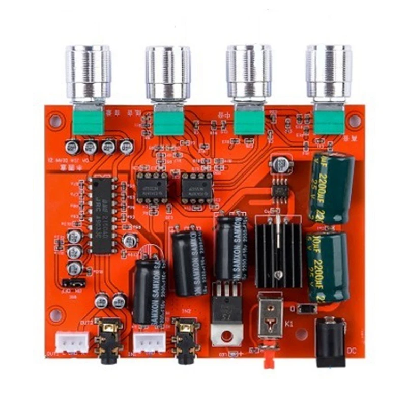 

JFBL Hot NE5532 OP AMP предусилитель тональная плата NJM2150 BBE модуль обработки аудио один источник питания для звука домашнего кинотеатра