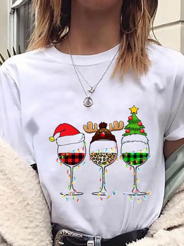 

Женская футболка с коротким рукавом и принтом, с надписью «Merry Christmas»