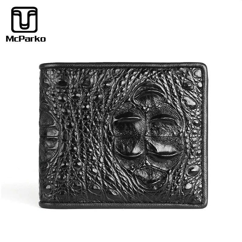 

McParko кошельки из крокодиловой кожи мужские короткие складки из натуральной кожи