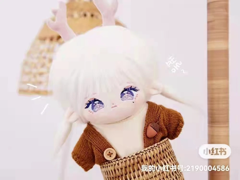 Kawaii 20 см без атрибутов милый плюшевый дракон девочка белый жареный волос рога