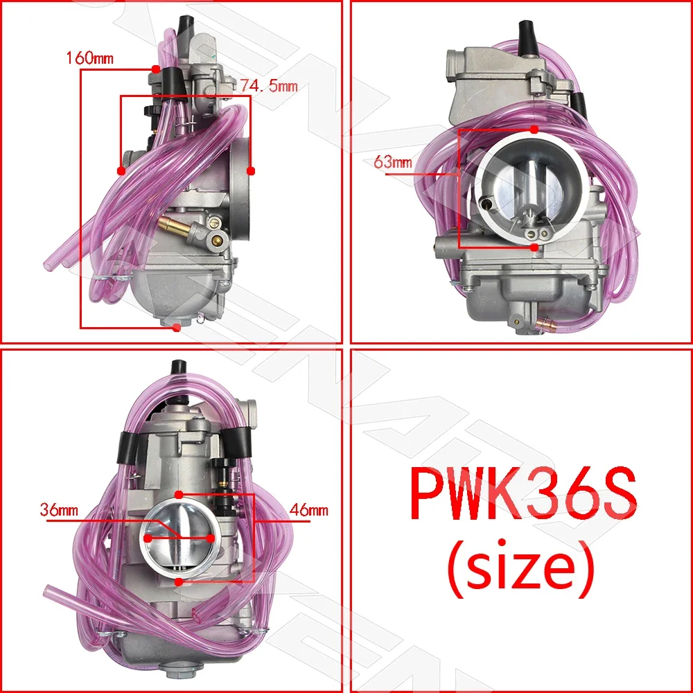 

Карбюратор мотоцикла PWK36S 38S для Kawasaki Ktm 200 250 Xc-W (Exc) TE250 SX YZ 125 KX125 250 YZ250 UTV 125-300CC Air Striker