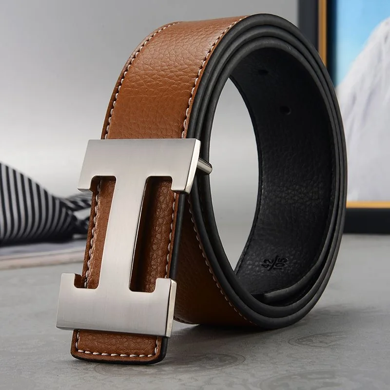 

Business Man belt Casual Fashion Luxury Designer Brand Women belts Jeans Leather Belt for Man Male