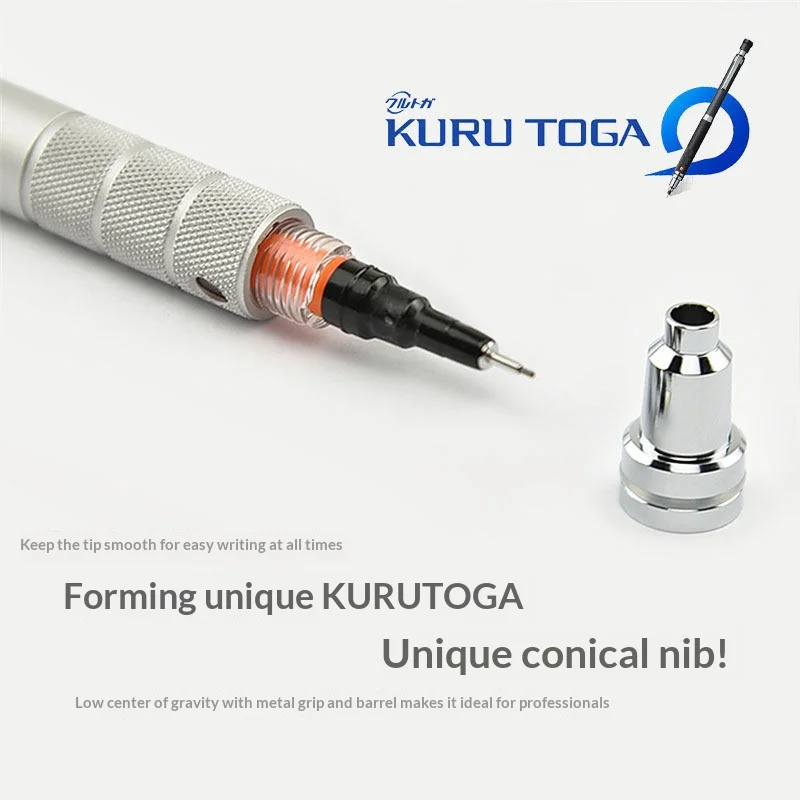 Фото Механический карандаш Uni Kuru Toga M5-1017/1012, 0.5 мм, с автоматическим вращением грифеля и металлическим захватом, для скетчинга и точного рисования №5
