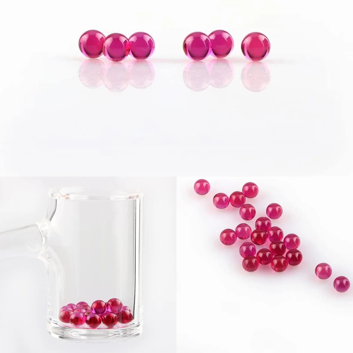 

6mm OD Ruby Terp Pearls Balls Insert Beads(10 Pack)