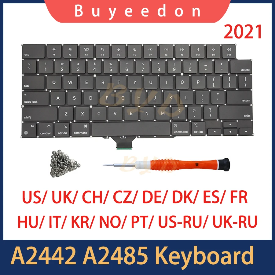 Новый ноутбук A2442 A2485 клавиатура для Macbook Pro 14 &quot16&quot M1 Pro/Max US UK немецкий