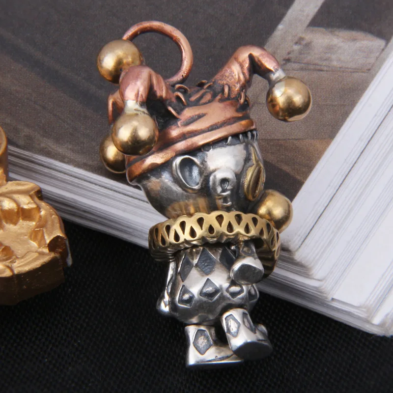 Кукла-клоун в стиле ретро кулон индивидуальный популярное модное серебряное