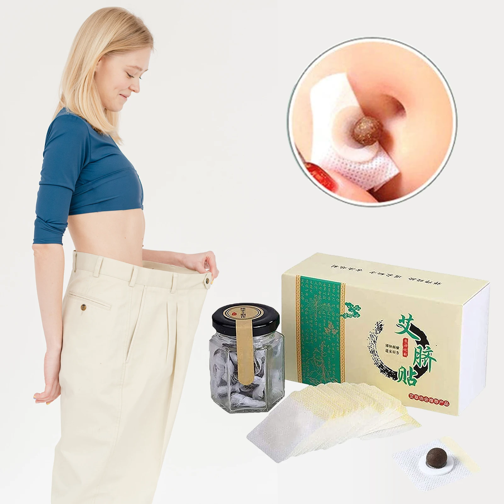 

Belly Slim Patch Abdomen Slimming Fat Burning Navel Stick Natural Herbs Navel Sticker Body Shaping Patches Fat Burner Sticker