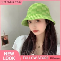 korean handmade knitted fisherman caps hollow out casual bucket straw hat summer female outdoor travel breathable sun gorros