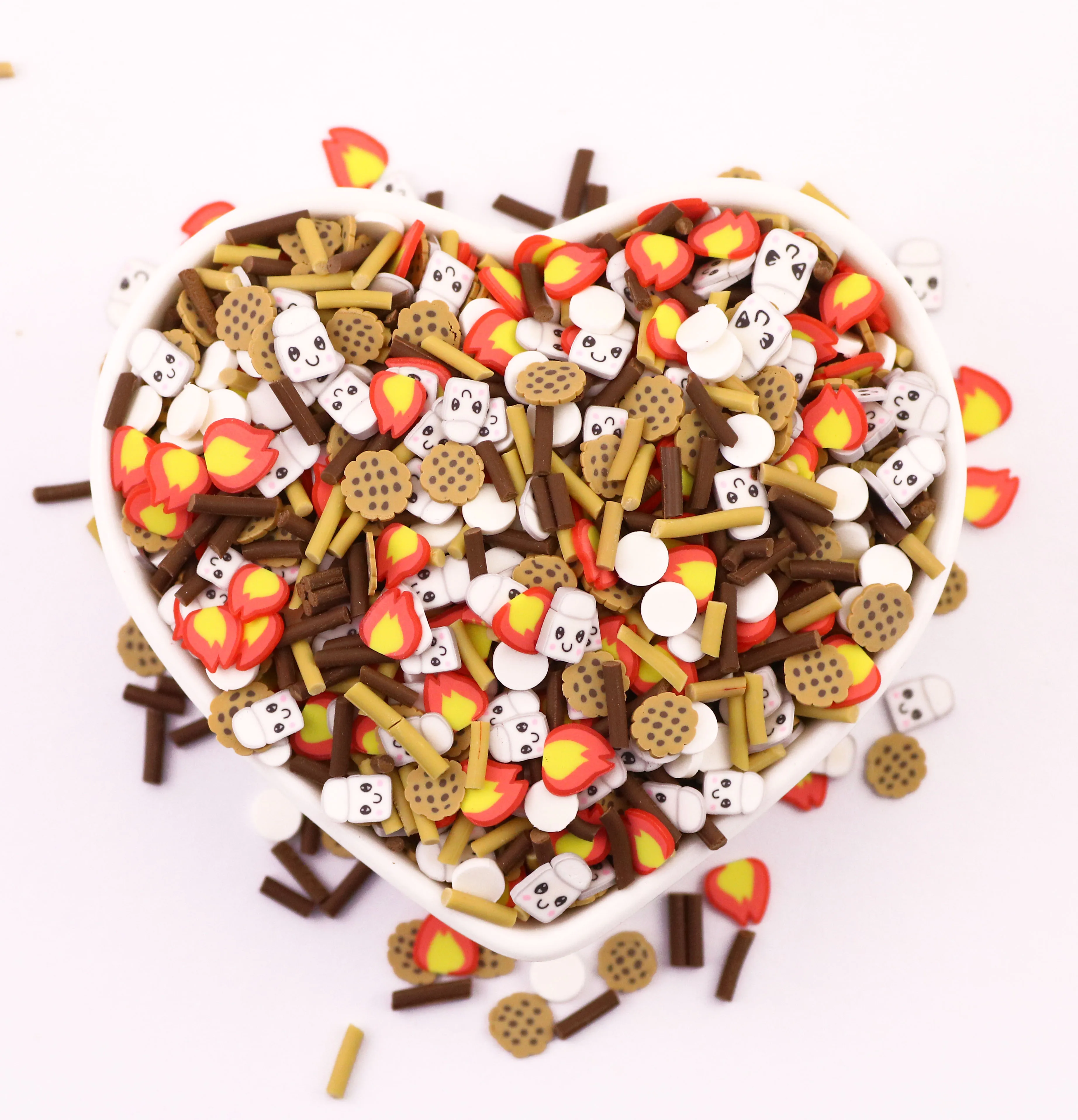 100 г/лот стакан клейкие аксессуары полимерное пламя Кукла Длинные конфеты