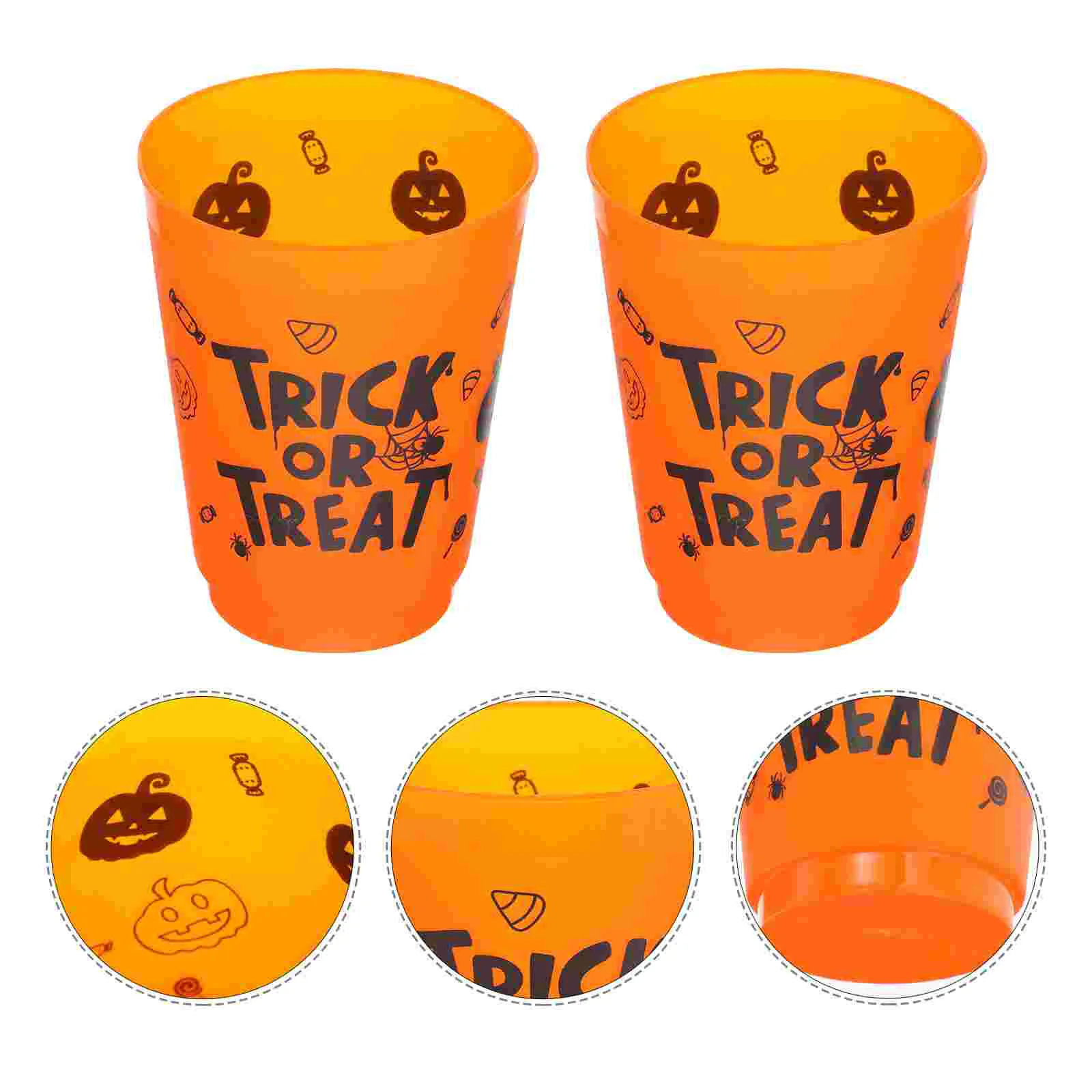 

5pcs Plastic Halloween Party Cups Reusable Cups Halloween Themed Cups Carnival Decoration