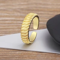 nidin hot sale punk style rock gold plated copper adjustable ring for men women hip hop party jewelry wholesale male wedding