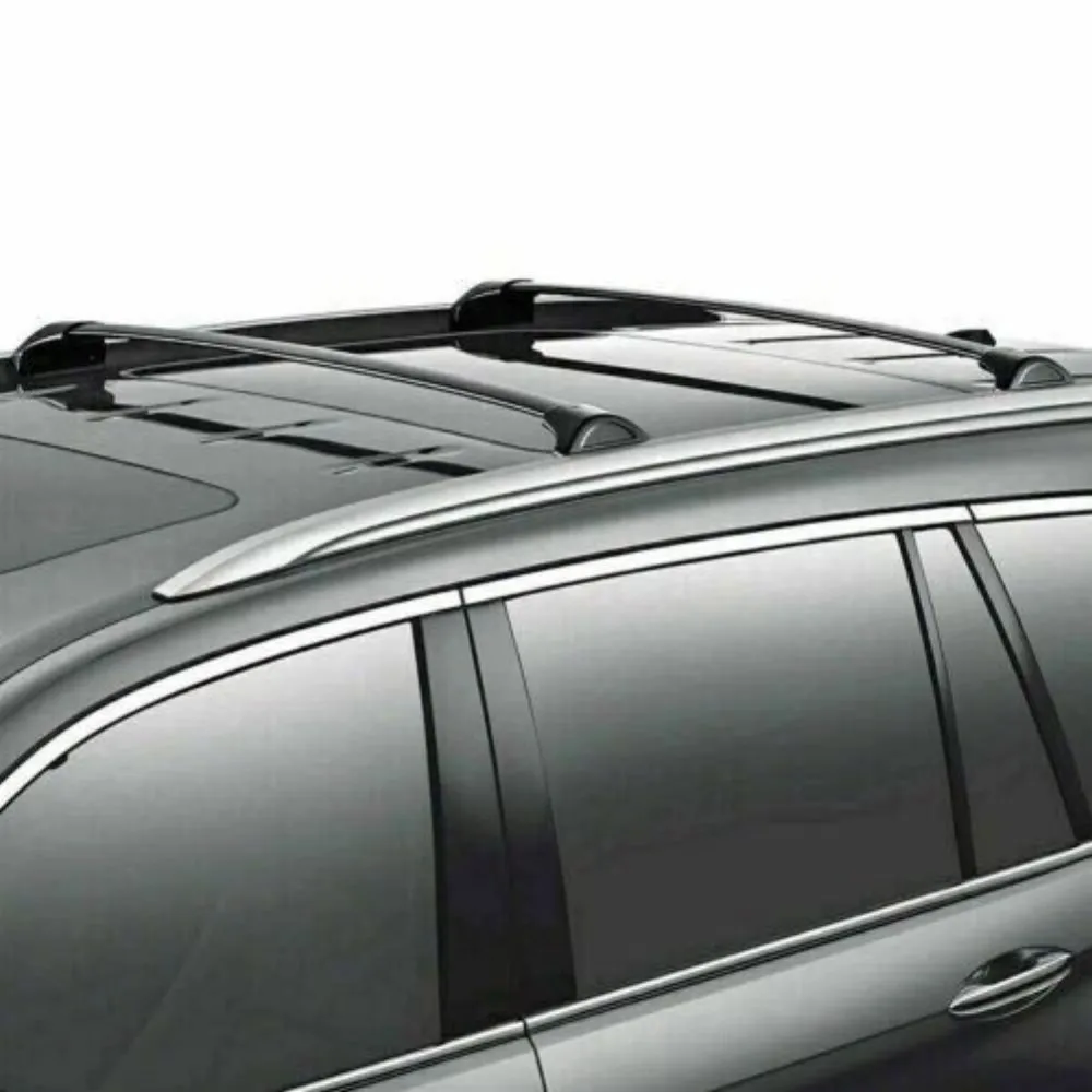 Фото Крепления для багажника на крышу Honda CR-V 2017-2022, алюминиевые, черные, 2 шт. рейлинга + 2 шт. поперечных балок, серебристые №3