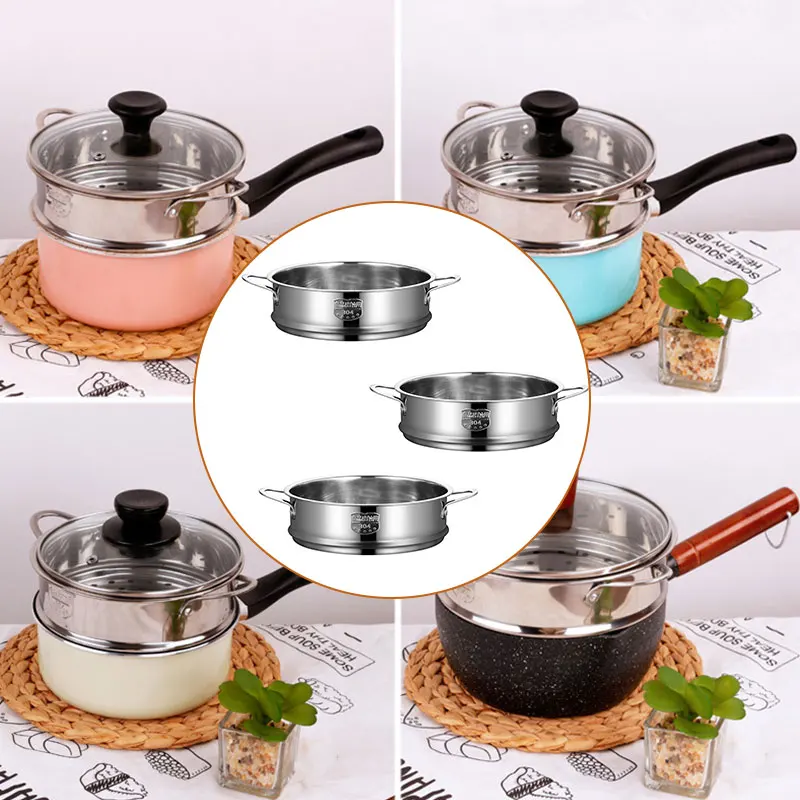 304 Stainless Steel With Double Ear Drain Basket Rice Cooker Food Steaming Grid TrayPot Dumplings Steamer Kitchen Cooking Tools |