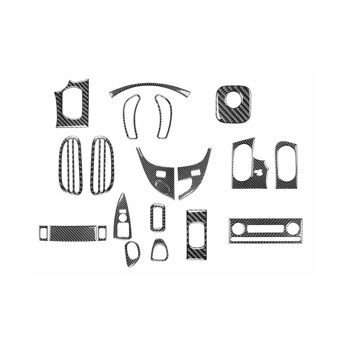 Для Chevrolet Corvette C6 2005-2007 полный комплект внутренней отделки из углеродного волокна